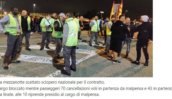 CUB Trasporti- AIRPORT HANDING CONDANNATA PER DISCRIMINAZIONE SINDACALE