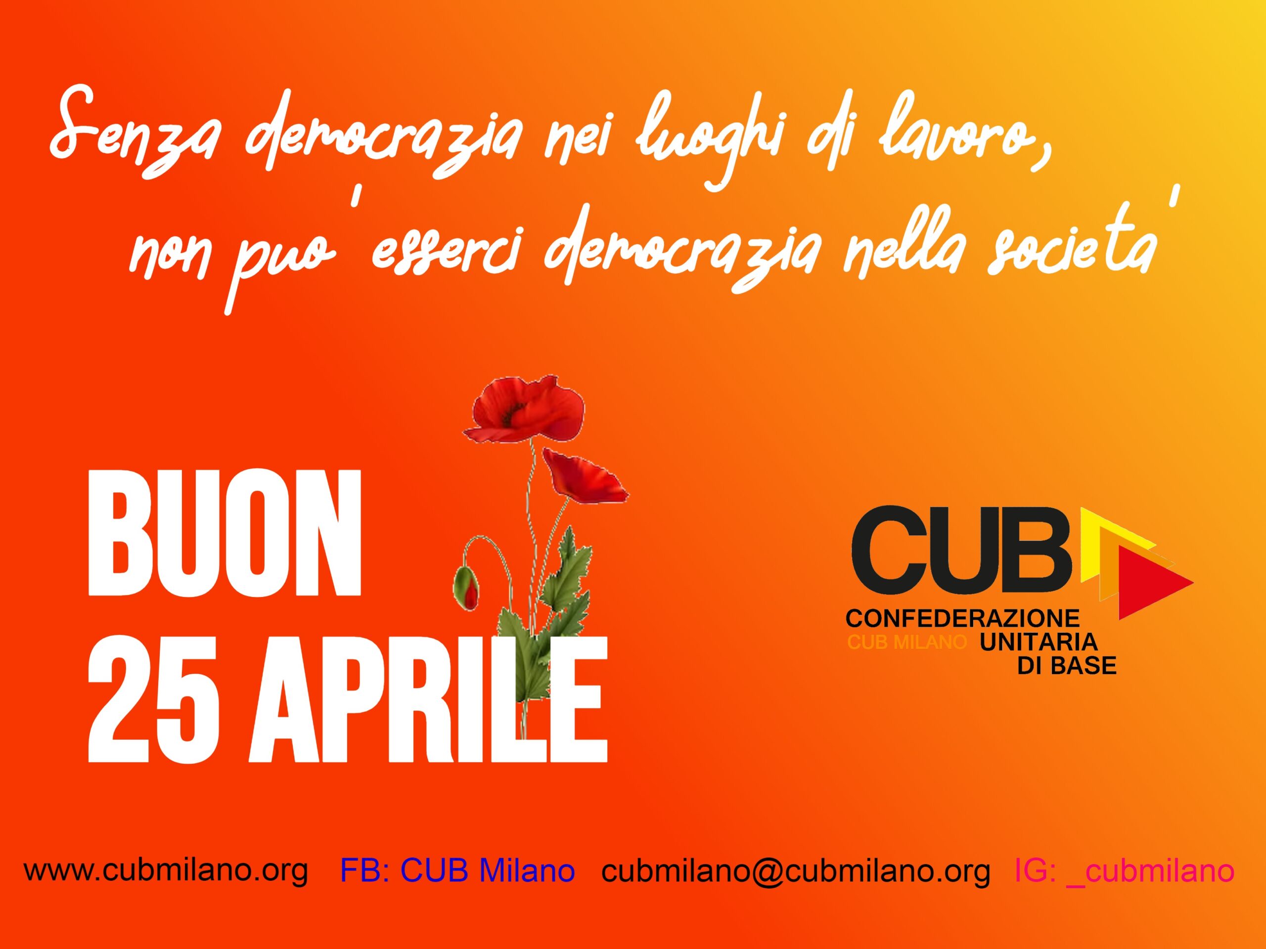 Scopri di più sull'articolo BUON 25 APRILE!