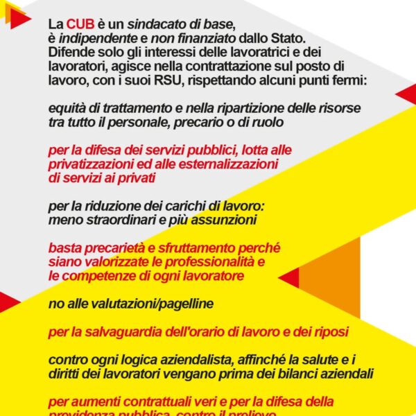 Elezioni RSU Pubblico Impiego: vota CUB!