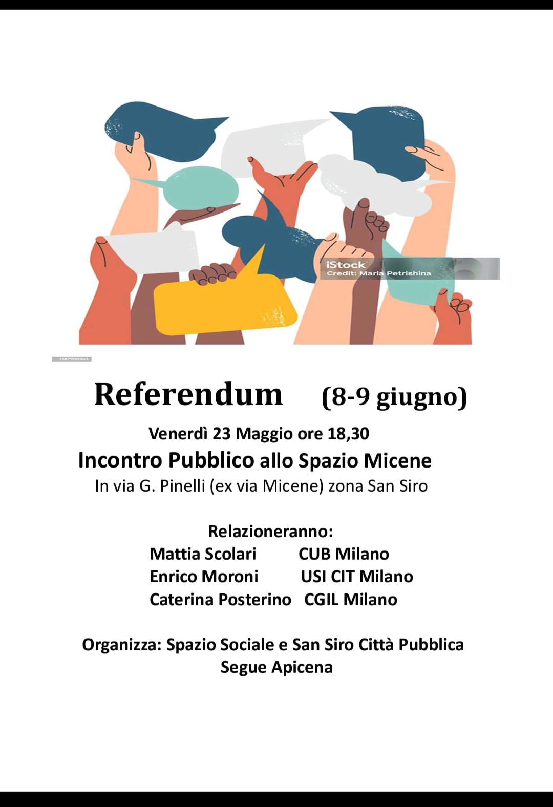 Scopri di più sull'articolo Referendum: incontro pubblico
