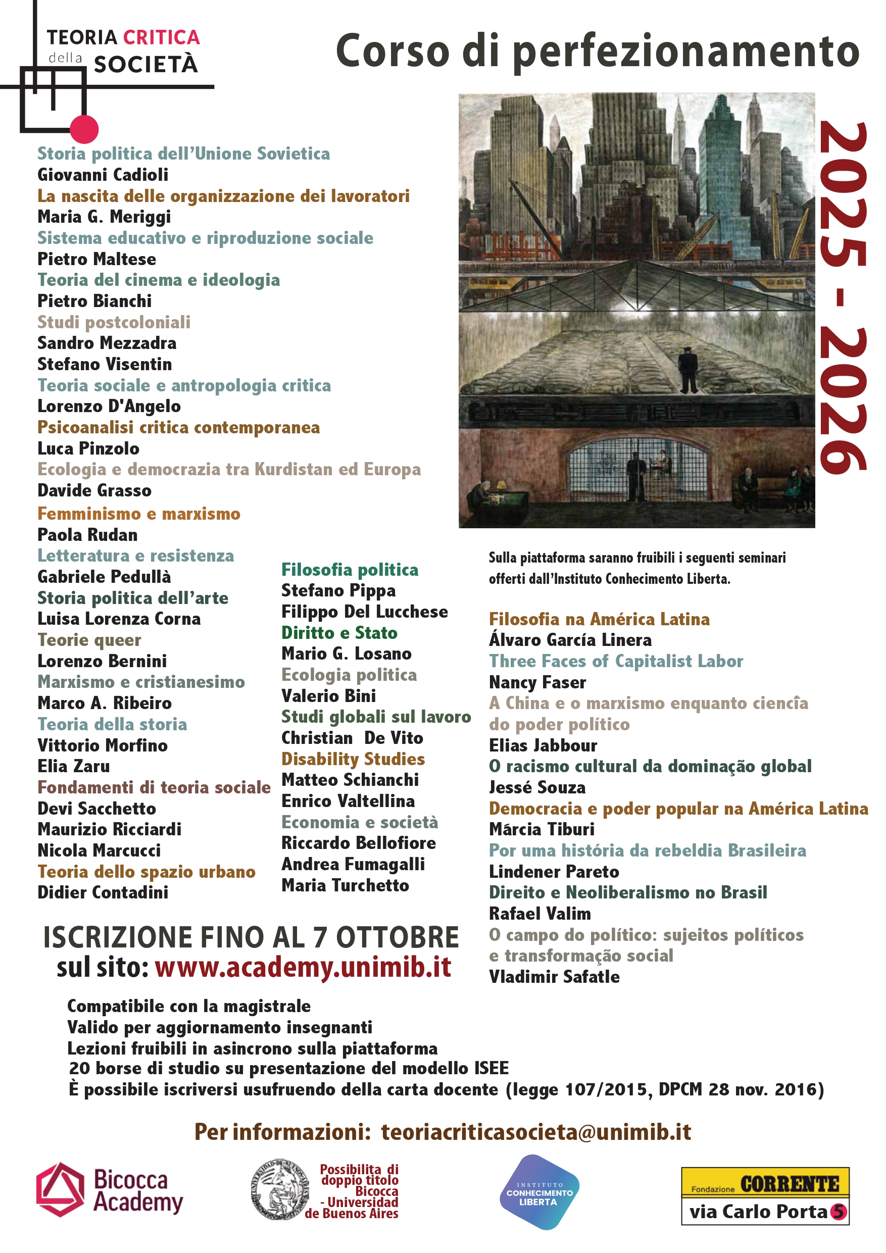 CORSO DK PERFEZIONAMENTO TEORIA CRITICA DELLA SOCIETÀ