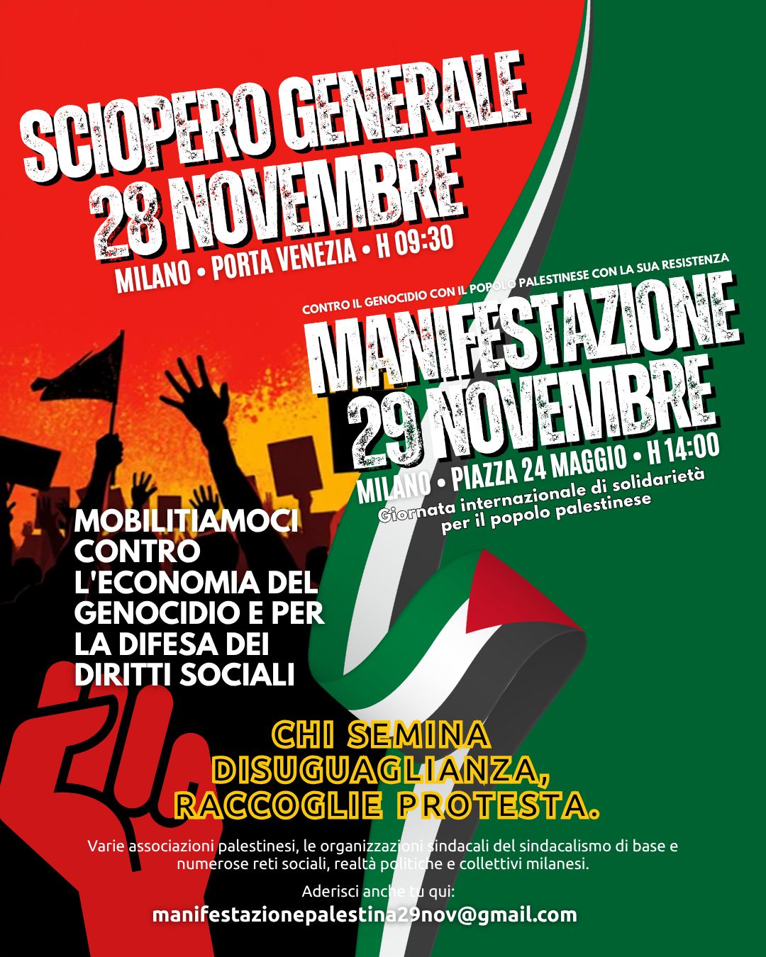 Scopri di più sull'articolo SCIOPERO GENERALE 28 NOVEMBRE