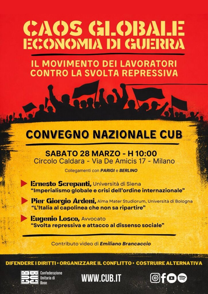 Convegno nazionale: Caos globale, Economia di guerra