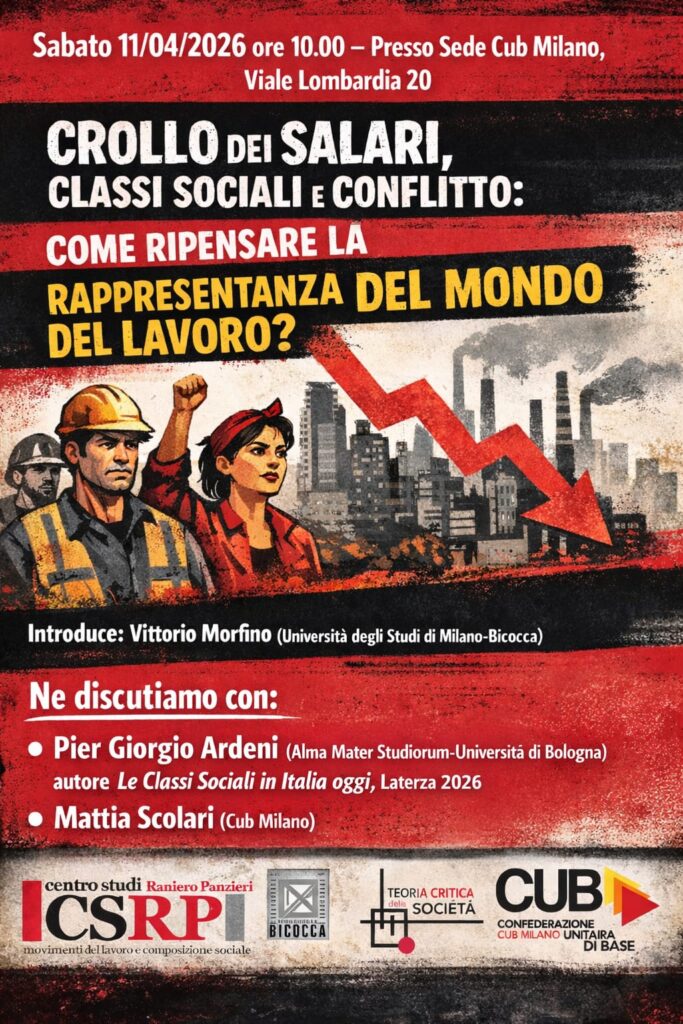 Incontro “Crollo dei salari, classi sociali e conflitto”