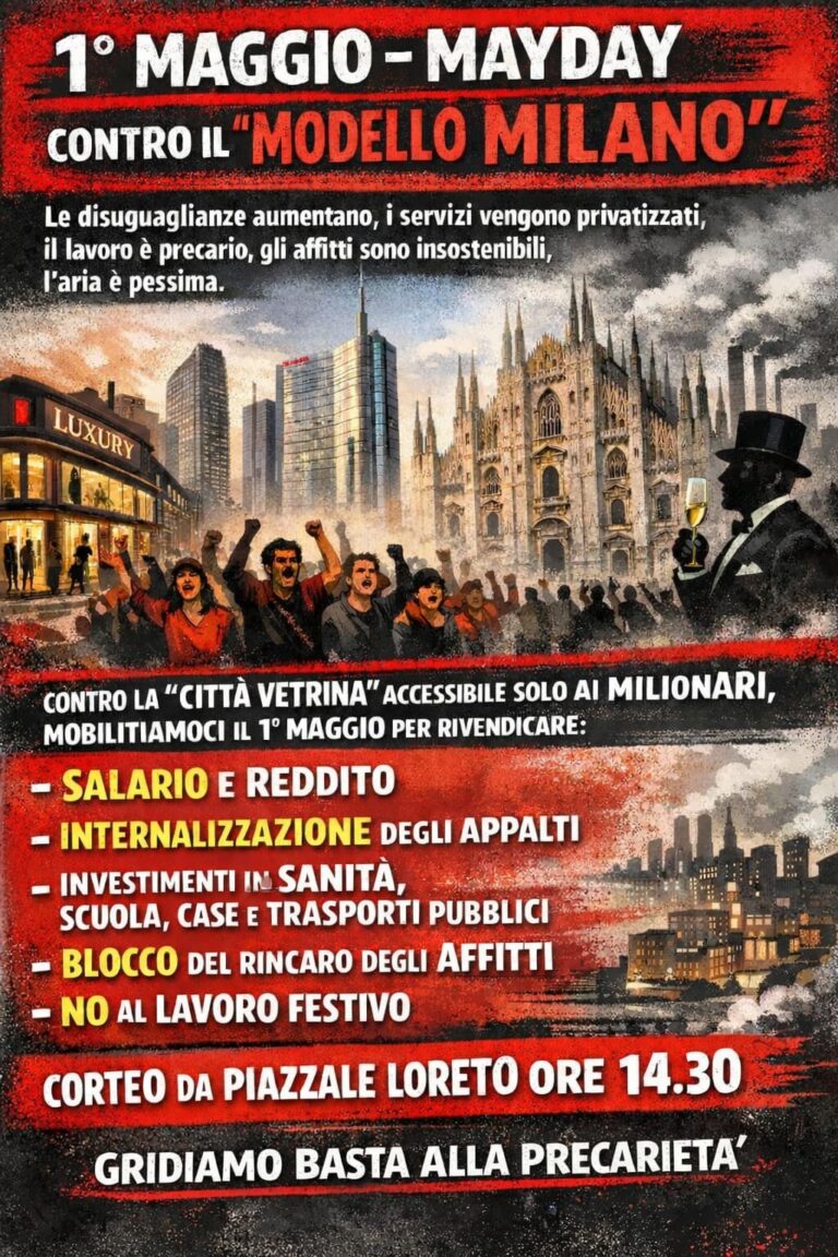 1 maggio – MayDay contro il modello Milano
