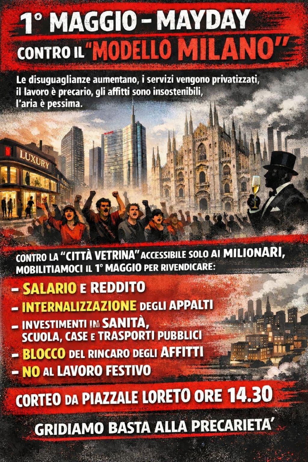 Scopri di più sull'articolo 1 maggio – MayDay contro il modello Milano