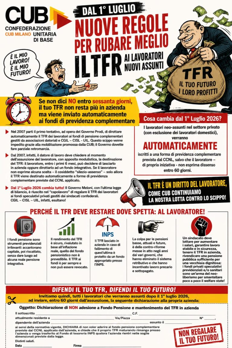 Nuove regole TFR: ecco il modulo di non adesione al fondo pensione